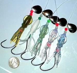 ULTRAVIOLET FLUKE FLOUNDER B2 SQUID FISHING RIGS LURES GAMAKATSU (FREE LURES) - Picture 1 of 11