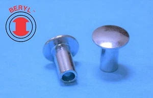 OHTR180180, Stainless Steel Oval Head Semi-tubular Rivets - 1/8"X1/8" - 100pcs - Picture 1 of 1