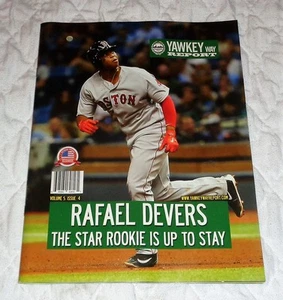 August 2017 Yawkey Way Report Red Sox Program Magazine Rafael Devers 1st Cover  - Picture 1 of 1