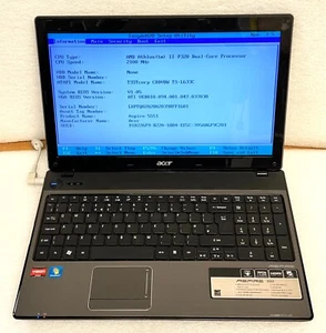 Acer Aspire 5551 15.6" AMD Athlon II 2.1GHz 3GB RAM DVD DL No HDD Laptop - Picture 1 of 7
