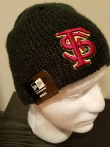 New Era Womens Black Beanie Hat Cap With Logo NEW NWT - Picture 1 of 3