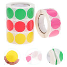  4 Rolls Circle Dot Decals Colored Stickers Classified Label Round