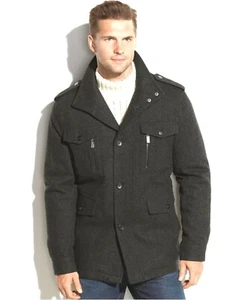 MICHAEL KORS Camden Field Coat $295 Sz XL Gray Wool-Blend Multi-Pocket Cargo - Picture 1 of 11