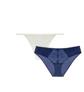Adored by Adore Me Blue 2-Pack Katie Brazilian & Vivian Bikini Underwear Size 3X - Picture 1 of 23