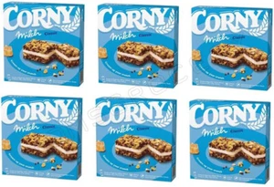6 x CORNY MILK Classic Flavor Healthy Energy Breakfast Cereal Bar Boxes 120g - Picture 1 of 3