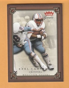 Earl Campbell Houston Oilers 2004 Greats of the Game #21 Texas Longhorns 9B - Imagen 1 de 2
