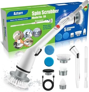 Aztarr Electric Spin Scrubber Cordless Shower Cleaner Bathroom Cleaning Brush - Picture 1 of 10