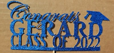 Персонализированный поздравления класса 2022 торт Topper, заказ выпускной торт Topper - Изображение 1 из 4