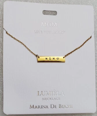 Collar Personalizado Lumiela "Mamá" Sin Níquel Color Dorado NUEVO Inspiración Foto 1 de 2