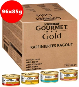 PURINA 96 x 85g Katzenfutter Nass GOURMET Gold Raffiniertes Ragout in Sauce - Bild 1 von 7