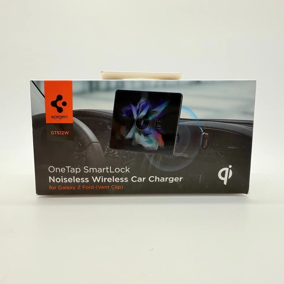 Cargador de coche inalámbrico silencioso Spigen OneTap SmartLock para Samsung Galaxy Z plegable Foto 1 de 4