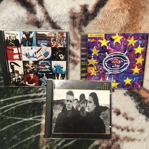 Lot of 3 U2 CDs Zooropa, Achtung Baby Joshua Tree Alt 80s 90s Edge Bono Sunday - Picture 1 of 3