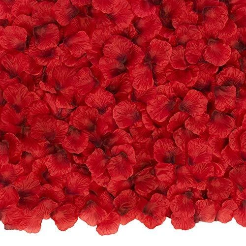 3000 Count Dark Red Rose Petals Artificial Flower for Valentines Wedding