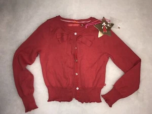NWT Bengh Per Principesse Girls 128 6-7 Luxury Pink Sweater Cardigan 100% Cotton - Picture 1 of 12