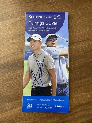 Luke Donald Firmado 2024 Zurich Clásico Programa Guía - PGA Tour Automático Foto 1 de 2