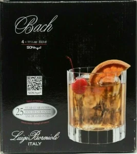 Luigi Bormioli Italy Bach Double Old Fashioned 11.25oz Glasses Set of 4 - Picture 1 of 2