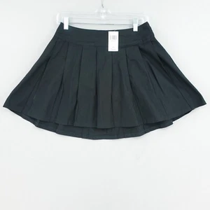 NWT Hot Topic Pleated Suspender Skirt Womens Medium M Black Mini A-Line - Picture 1 of 11