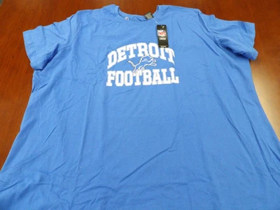 NEW WOMEN'S NFL DETROIT LIONS BLUE T-SHIRT SIZE 4XL - Image 1 of 4