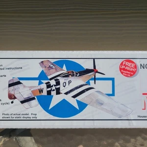 NEW Vintage House Of Balsa P-51D Mustang RC Airplane Kit 43” WS For .19- 21 RARE - Picture 1 of 19