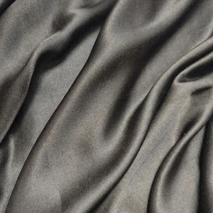 54''Wide 15 Momme Black Mulberry Silk Cotton Satin Fabric Natural Charmeuse Silk - Picture 1 of 8