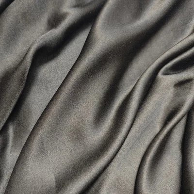 54''Wide 15 Momme Black Mulberry Silk Cotton Satin Fabric Natural Charmeuse Silk - Image 1 of 4