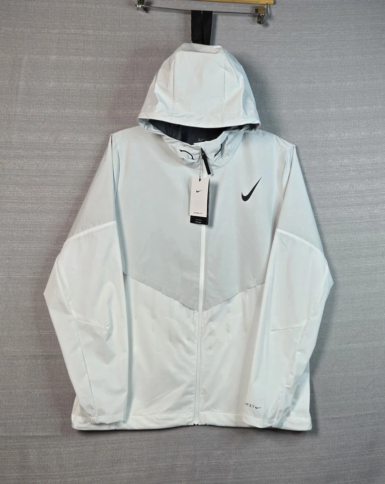 Nike Running Jacket Aerogami AeroSwift Storm-Fit Men Sz L White FZ9039-121