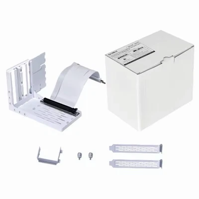 Lian Li Universal 4-Slot Vertical GPU Card Holder Kit with Gen 4 Riser, White - Image 1 of 2