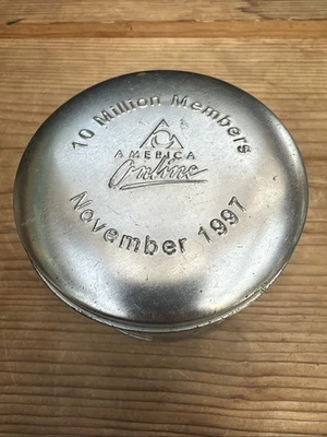 AOL Promo Watch 1997 10 Million Members + Tin | Vintage Y2K Internet Artifact - Image 1 of 4
