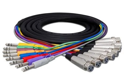 Hosa STX-804F 8-channel XLR Female to 1/4" TRS Male Balanced Snake 13.2 foot - Image 1 of 2