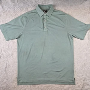 FootJoy Herren Polo XL sportliche Passform grün weiß Candy Streifen Polyester Elasthan - Bild 1 von 9