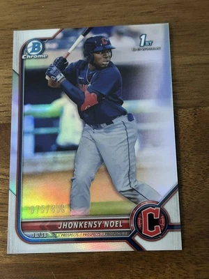 2022 Bowman Chrome JHONKENSY NOEL 1st Refractor /499 #BCP-2 RC Guardians - Image 1 of 2
