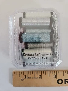 Kreinik Collection #7 SNOWFLAKE 7 Thread Set in Plastic Case SEALED NIP CCS - Picture 1 of 3
