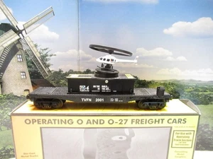 MTH TRAINS - 30-7695 - TV4 OPERATING HELICOPTER CAR - 0/027- LN - BOXED- B25 - Picture 1 of 6