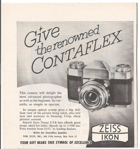 1958 Zeiss Ikon renommierte Contaflex Kamera Original Magazin Printanzeige - Bild 1 von 1