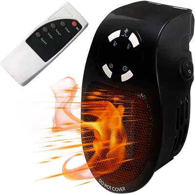 Termoventilatore in Ceramica, 500 W, Mini Termoventilatore, Riscaldamento Elettr - Immagine 1 di 4