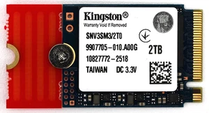 Kingston 2TB NV3 M.2 2242 NVMe PCIe 4.0 x4 3D NAND 6000MB/s SSD SNV3SM3/2T0 - Picture 1 of 1