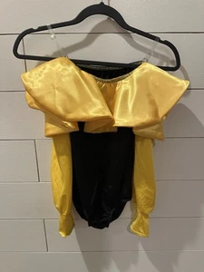Kelle Dance Costume - Yellow/Black - Leotard top and skirt - Picture 1 of 7