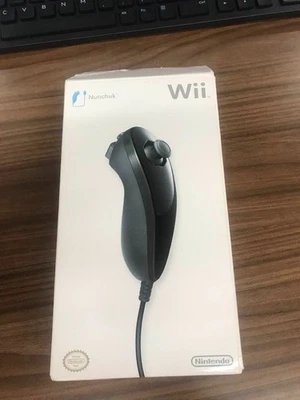 Nintendo Wii Blanco Nunchuk Nunchuck Genuino Oficial OEM SELLADO NUEVO Foto 1 de 4