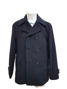 Kurze Mantel Herren Wolljacke marineblau klassisch Gr. XL Zweireihig - Bild 1 von 3