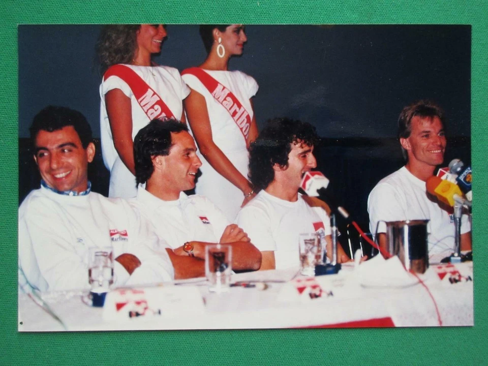 1987 MEXICO FORMULA 1 GRAND PRIX ALAIN PROST STEFAN JOHANSSON McLAREN PHOTO 3 - Image 1 of 1