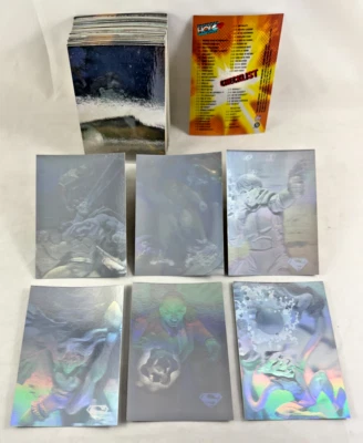 SUPERMAN THE HOLO SERIES FULL SILVER HOLOGRAM Card Set (50) from 1996 SKYBOX - Image 1 of 3