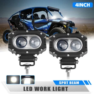 2X 4"LED Driving Spot Lights Headlights Fog Work Pods For ATV UTV Polaris Can am - Picture 1 of 13