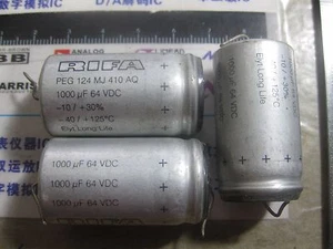 1x PEG124MJ410AQ Aluminum Electrolytic Capacitors Axial 1000uF 64VDC -10% to 30% - Picture 1 of 1