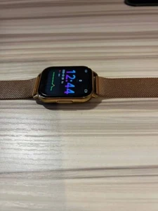 P66 Rose Gold Smartwatch with Mesh Strap – Fitness Tracker, Heart Rate - Picture 1 of 8