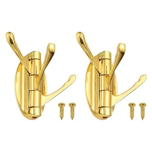 Swivel Towel Hooks Foldable Towel Hook Clothes Hooks Hanger Wall Mounted Thre... - Picture 1 of 7