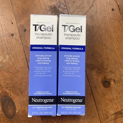 PACK de 2 champú terapéutico Neutrogena T/gel original 8,5 fl oz EXP 10-2024 NUEVO Foto 1 de 2