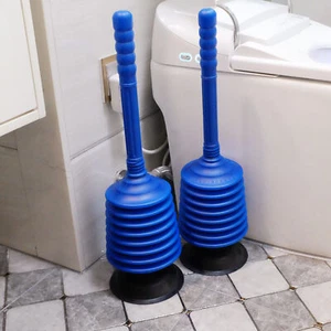 Bathroom Toilet Plunger Long Handle Fix Clogged Toilet Bathroom Toilet Dredger - Picture 1 of 10
