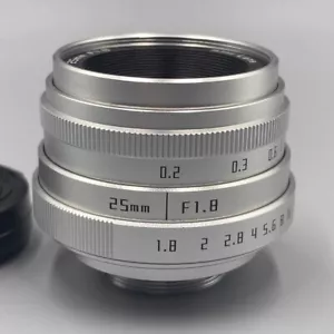 25mm F1.8 APS-C Prime Lens For Camera Sony E Canon FUJI X M4/3 Mount Beginner - Picture 1 of 21