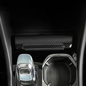 For Volvo XC40 2019-2022 Carbon Look Interior Center Ashtray Panel Cover Trim - Picture 1 of 8