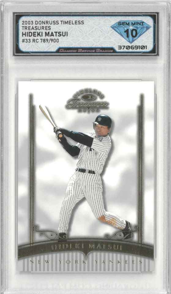 2003 Donruss Timeless Treasures HIDEKI MATSUI #33 Rc  /900 💎 DSG 10 Gem Mint - Image 1 of 2